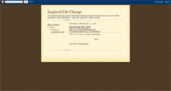 Desktop Screenshot of inspiredlifechange.blogspot.com
