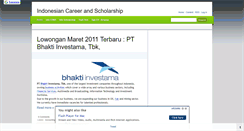 Desktop Screenshot of indocareerandscholarship.blogspot.com