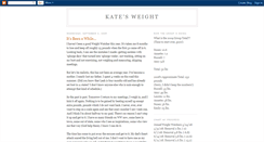 Desktop Screenshot of katesweightblog.blogspot.com