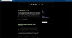 Desktop Screenshot of ian-music-blog-ian.blogspot.com