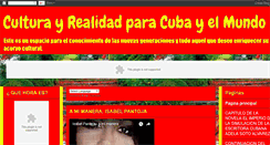 Desktop Screenshot of culturayrealidadcubana.blogspot.com