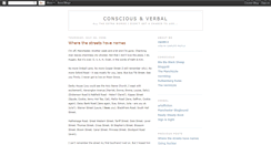 Desktop Screenshot of consciousandverbal.blogspot.com