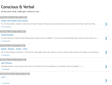 Tablet Screenshot of consciousandverbal.blogspot.com