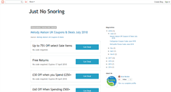 Desktop Screenshot of justnosnoring.blogspot.com