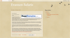 Desktop Screenshot of evansonsafaris.blogspot.com