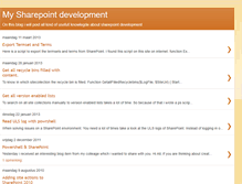 Tablet Screenshot of mysharepointdevelopment.blogspot.com