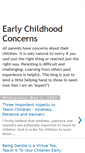 Mobile Screenshot of earlychildhoodconcerns.blogspot.com