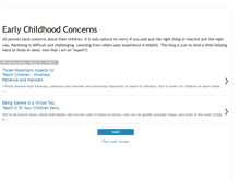 Tablet Screenshot of earlychildhoodconcerns.blogspot.com