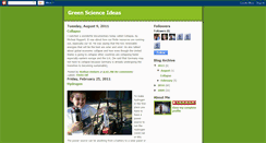 Desktop Screenshot of greenscienceideas.blogspot.com