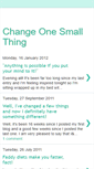 Mobile Screenshot of changeonesmallthing.blogspot.com