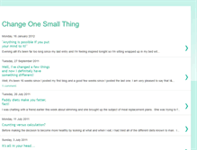 Tablet Screenshot of changeonesmallthing.blogspot.com