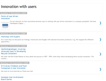 Tablet Screenshot of innovationwithusers.blogspot.com