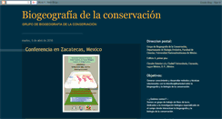 Desktop Screenshot of biogeoconserv.blogspot.com