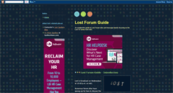 Desktop Screenshot of lostforumguide.blogspot.com