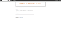Desktop Screenshot of benefit-of-the-day.blogspot.com