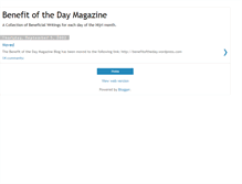 Tablet Screenshot of benefit-of-the-day.blogspot.com