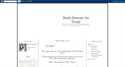 Desktop Screenshot of barelydomestic.blogspot.com