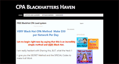 Desktop Screenshot of blackhatershaven.blogspot.com