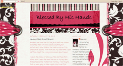 Desktop Screenshot of blessedbyhishands.blogspot.com