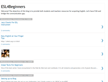 Tablet Screenshot of eslforbeginners.blogspot.com