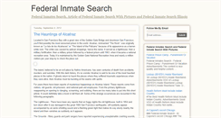 Desktop Screenshot of federalinmate-search.blogspot.com