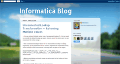 Desktop Screenshot of informatica-support.blogspot.com