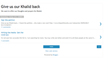 Tablet Screenshot of giveusourkhalidback.blogspot.com