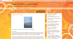 Desktop Screenshot of hopeafourletterword.blogspot.com