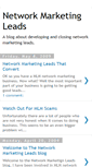 Mobile Screenshot of networkmarketingleadsguide.blogspot.com