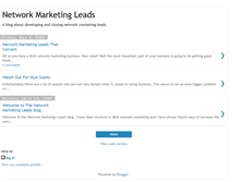 Tablet Screenshot of networkmarketingleadsguide.blogspot.com