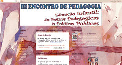 Desktop Screenshot of iiiencontrodepedagogia.blogspot.com