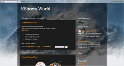 Desktop Screenshot of kshowsworld.blogspot.com