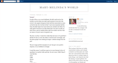 Desktop Screenshot of marymelindasworld.blogspot.com