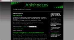 Desktop Screenshot of antshockey-tutorials.blogspot.com