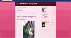 Desktop Screenshot of missquebecgalaxy.blogspot.com