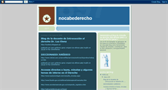 Desktop Screenshot of nocabederecho.blogspot.com