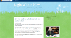 Desktop Screenshot of beginwithinnow.blogspot.com