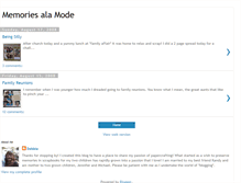 Tablet Screenshot of debbie-memoriesalamode.blogspot.com