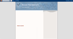 Desktop Screenshot of becausetheydeserveit.blogspot.com