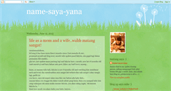 Desktop Screenshot of name-saya-yana.blogspot.com