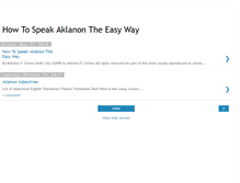 Tablet Screenshot of howtospeakaklanon.blogspot.com