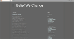 Desktop Screenshot of inbeliefwechange.blogspot.com