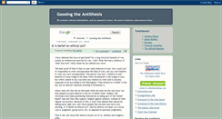 Desktop Screenshot of goosetheantithesis.blogspot.com