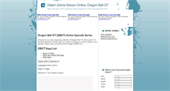 Desktop Screenshot of dragon-ball-gt-anime.blogspot.com