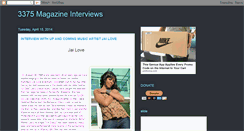 Desktop Screenshot of 3375magazineinterviews.blogspot.com