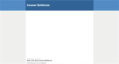Desktop Screenshot of causesbaldness.blogspot.com