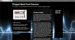 Desktop Screenshot of chapelnextfortcarson.blogspot.com