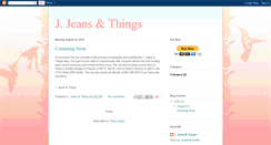 Desktop Screenshot of jjeansthings.blogspot.com