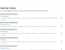 Tablet Screenshot of eatsmychoice.blogspot.com