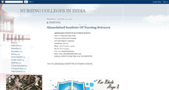 Desktop Screenshot of nursingcollegesinindia.blogspot.com